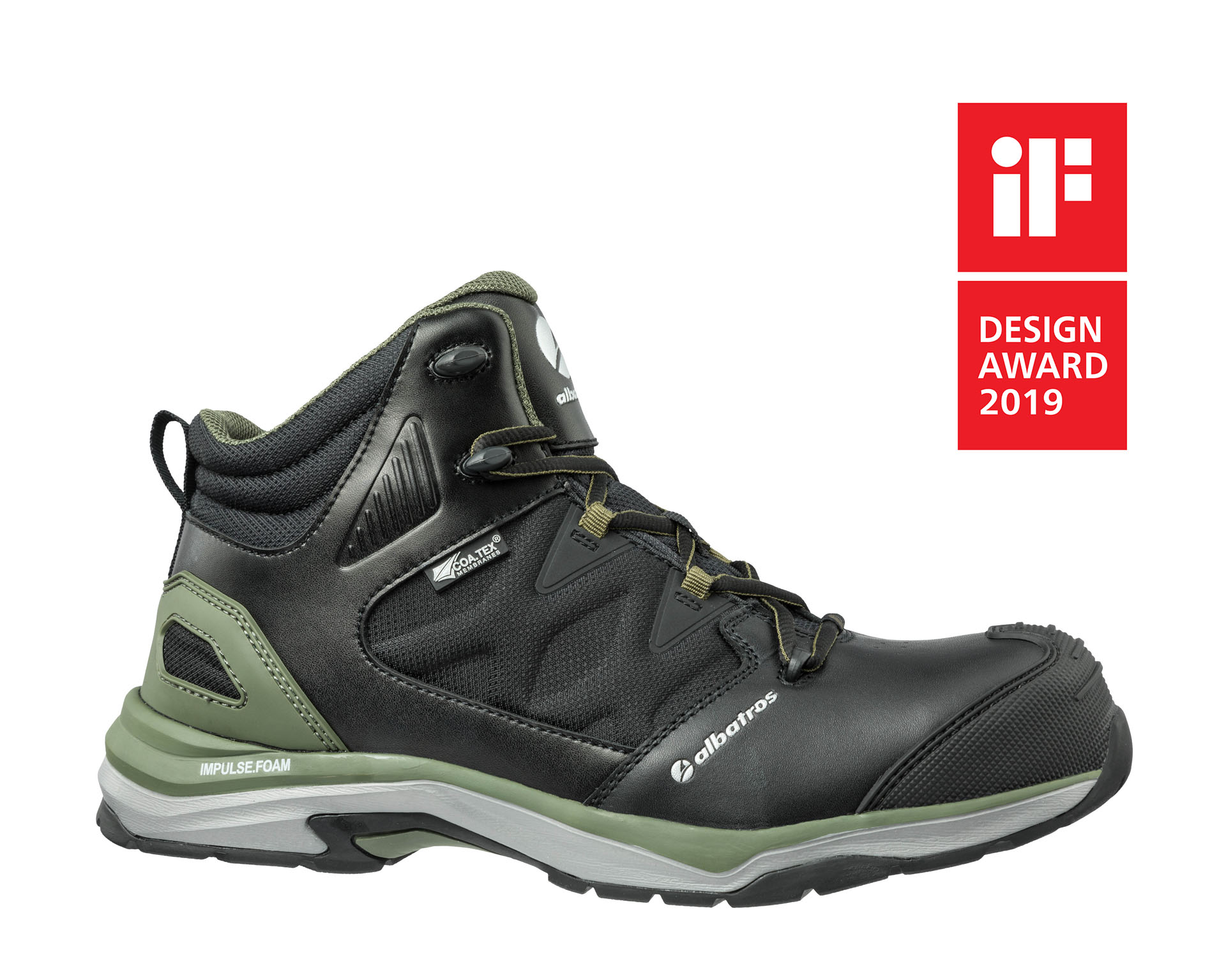 Albatros Ultratrail CTX Mid S3 olive green composite toe/midsole safety trainer 